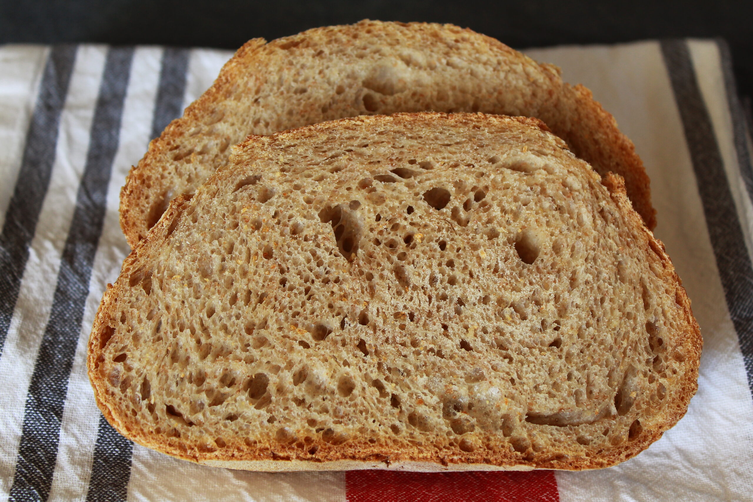 Pane integrale rustico con le noci (Ricetta a lievitazione naturale)